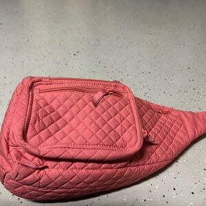 Vera Bradley Quilted Terra Cotta Rose Crossbody Sling Bag